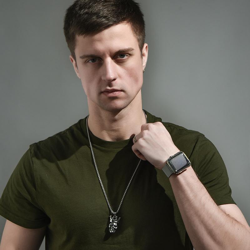 Vintage Fashion Trend King Skull Men'S Necklace Punk Style Personality Hip Hop Pendant Women'S Accessories