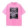 Anime Jujutsu Kaisen Gojo Satoru Itadori Yuji Fushiguro Megumi Print Washed T-shirt Men Women Washed Cotton Tshirts Harajuku Tee