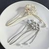 Luxuriöse U-förmige Blumige Quasten Haarspangen für Damen Neuer Chinesischer Stil Handgefertigte Haargabel Metall-Haarnadel Elegante Haaraccessoires