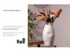 Pure White Decorative Vase for Living Room or Entryway - Perfect for Tabletop Flower Arrangements