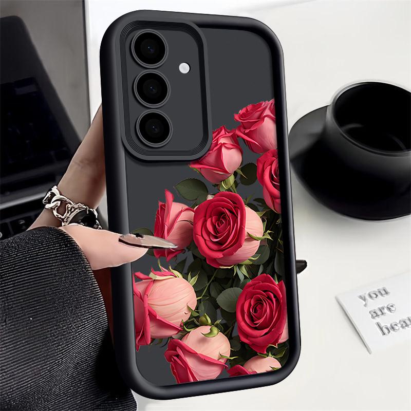 Rote Rose Aufdruck Handyhülle Für Samsung Galaxy A56 A57 A17 A16 A55 A37 A36 A26 5G S25 S26 S23 S24 Ultra S24 S25 FE TPU Hülle
