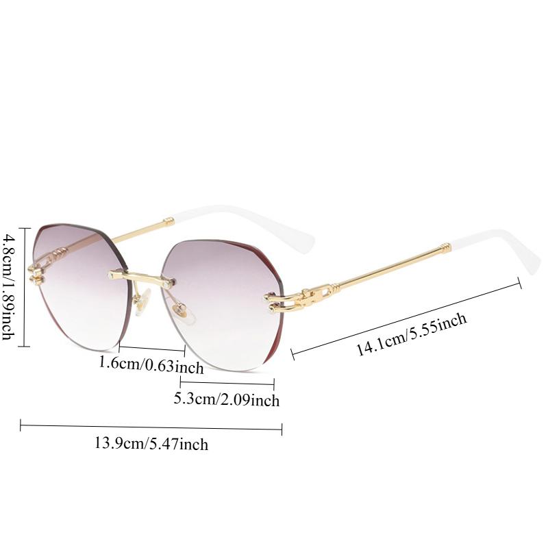 Round Reading Glasses Women Presbyopia Rimless Metal Frame Men Gradient Color Anti-Blue Light Fashion Eyeglasses