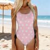 Swimsuit Women Polka Dot Print Bathing Suit Adjustable Side Ties Soft Removable Padded Swimwear Beachwear