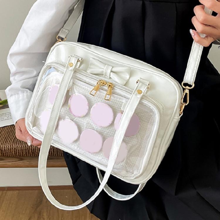 Damska Przezroczysta Torebka na Ramię DIY Ita Bag Dziewczęca Urocza Torebka Crossbody do Szkoły