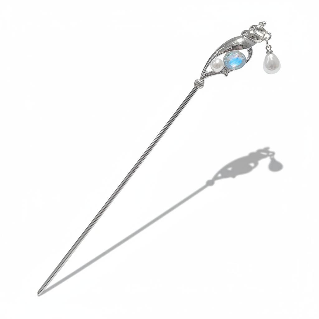 Exquisite Metal Hairpin Elegant Vintage Flower Hair Stick Girls Trendy Hair Decor Accessories Jewelry Hairpin