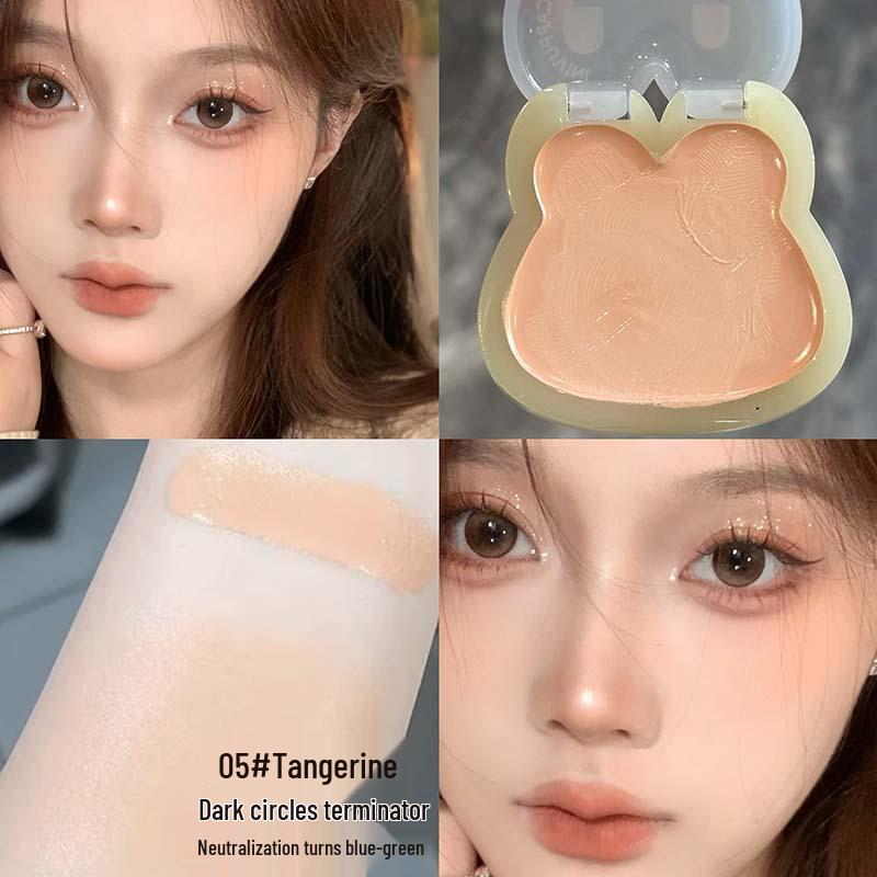 Cappuvini Blue Rabbit Brightening Balm: Natural Matte Blush & Highlighter Cream for Students