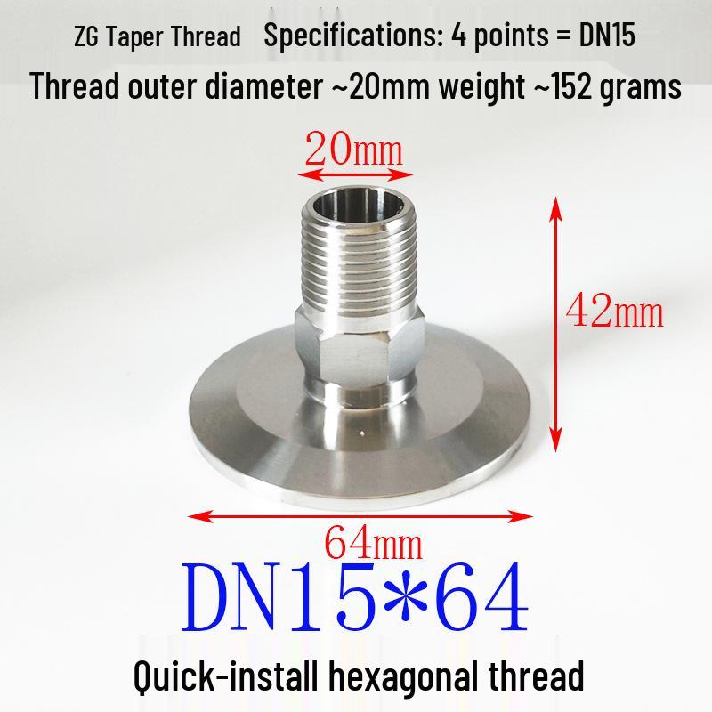 Hongshun Heavy-Duty Hex Quick Connect Stainless Steel Threaded Nipple with Chuck and Wrench Flats