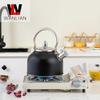 2.5L Stainless Steel Whistling Kettle Boiling Water Coffee Milk Black Luxury Style Non-Electric