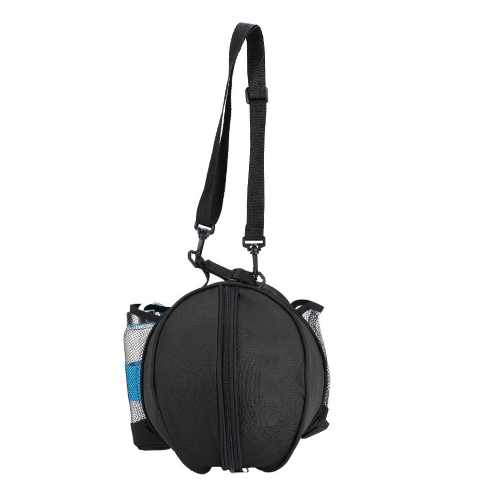 Portable Sports Basketball Football Soccer Ball Storage Ball Single Shoulder Strap (Black)