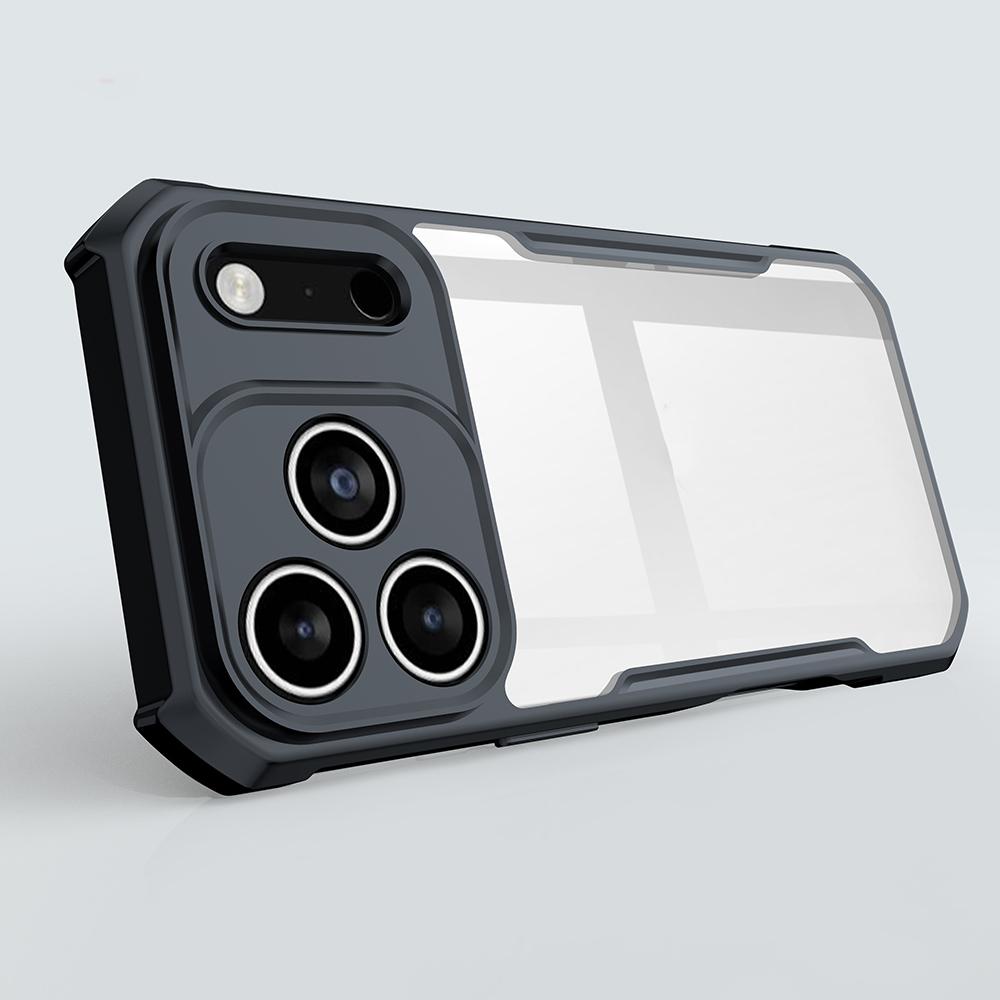 XUNDD For iPhone 17 Pro Deksel Fallsikkert TPU+Akryl Gjennomsiktig Bakside Telefondeksel