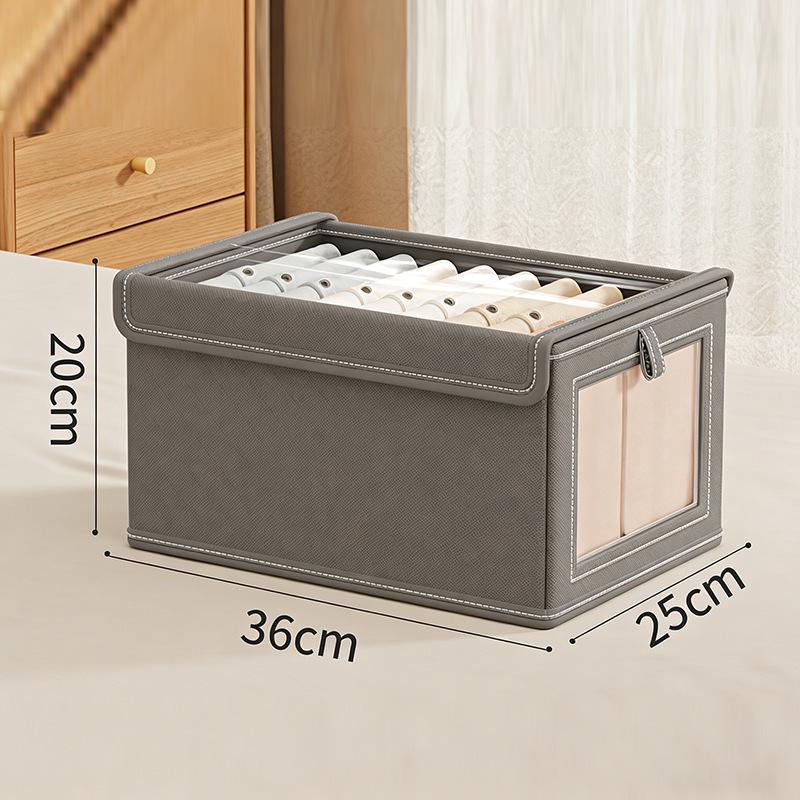 Organizzatore Portaoggetti in Cotone Lino Transfrontaliero con Finestra Visibile