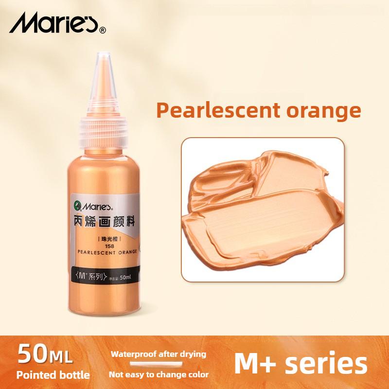 Marie 25 Colori 50ml Pittura Acrilica Metallica Pigmenti Ricchi Brillanti Perlescenti con Flacone Materiale Scolastico Cancelleria