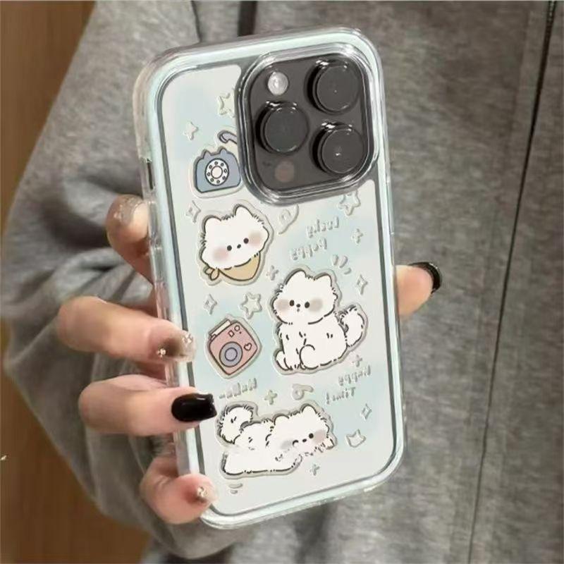 

Blue pink cat model is suitable for Apple 17PRO Huawei MATE80 Honor 500vivo Xiaomi 17OPPO mobile phone case. VIVO#X90