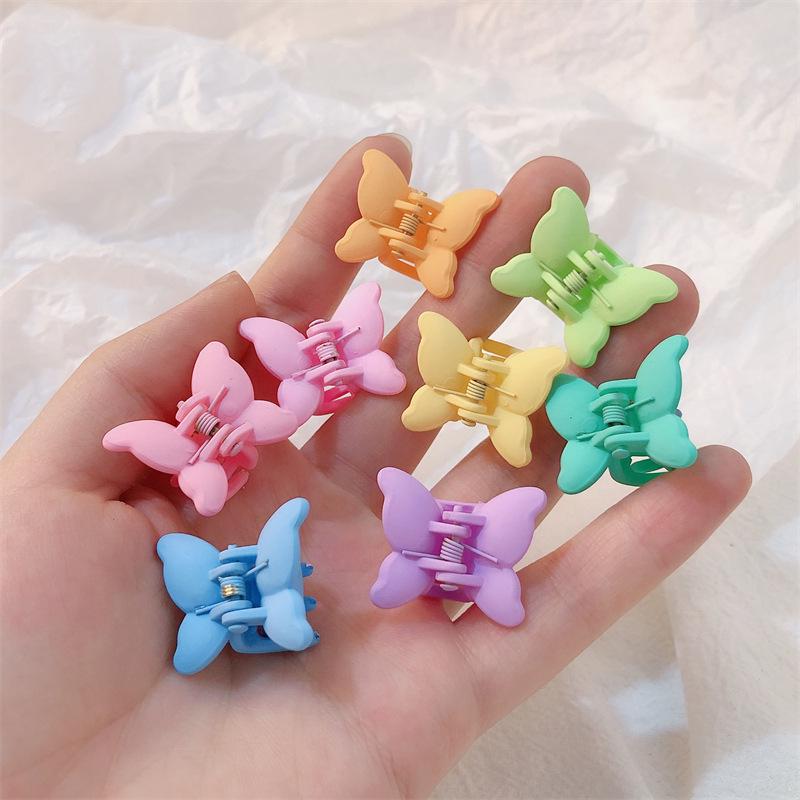Frosted Butterfly Hairpin: Small Shark Clip for Half-Tied Hairstyles