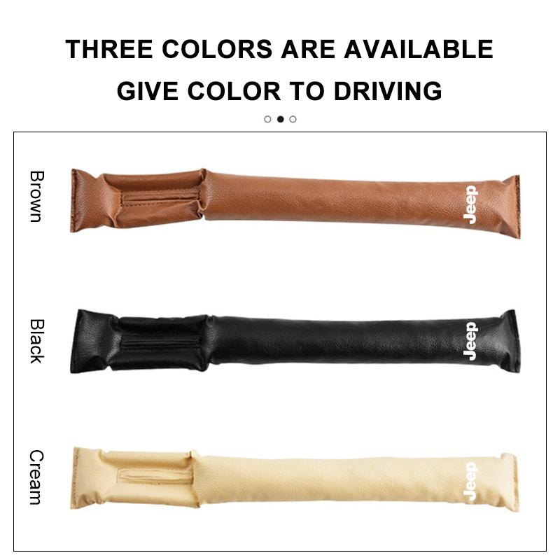 Car Seat Gap Filler Side Seam Plug Strip Leak-proof Filling Strip For Jeep Renegade Tyre Stem Air Caps Wrangler JK JL Grand Cherokee Compass Patriot