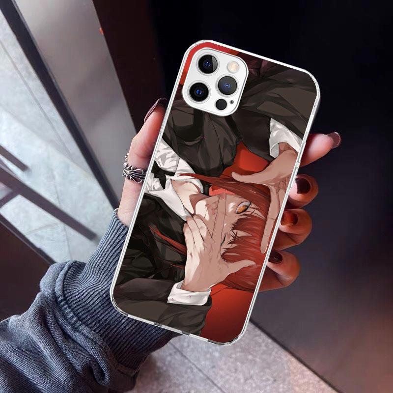 

C-Chainsaw Mans Makima Phone Case For iPhone 17 Air 16 15 Pro Max 14 Plus 13 Mini 12 11 Cover 7 8 SE Silicone Shell Print Fundas iPhone 16 Pro
