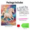 Kit Cavallo Maestoso Perla 5D Fai da Te Arte con Strass Artigianato per Decorazione Scrivania Casa Regalo Rilassante Fatto a Mano