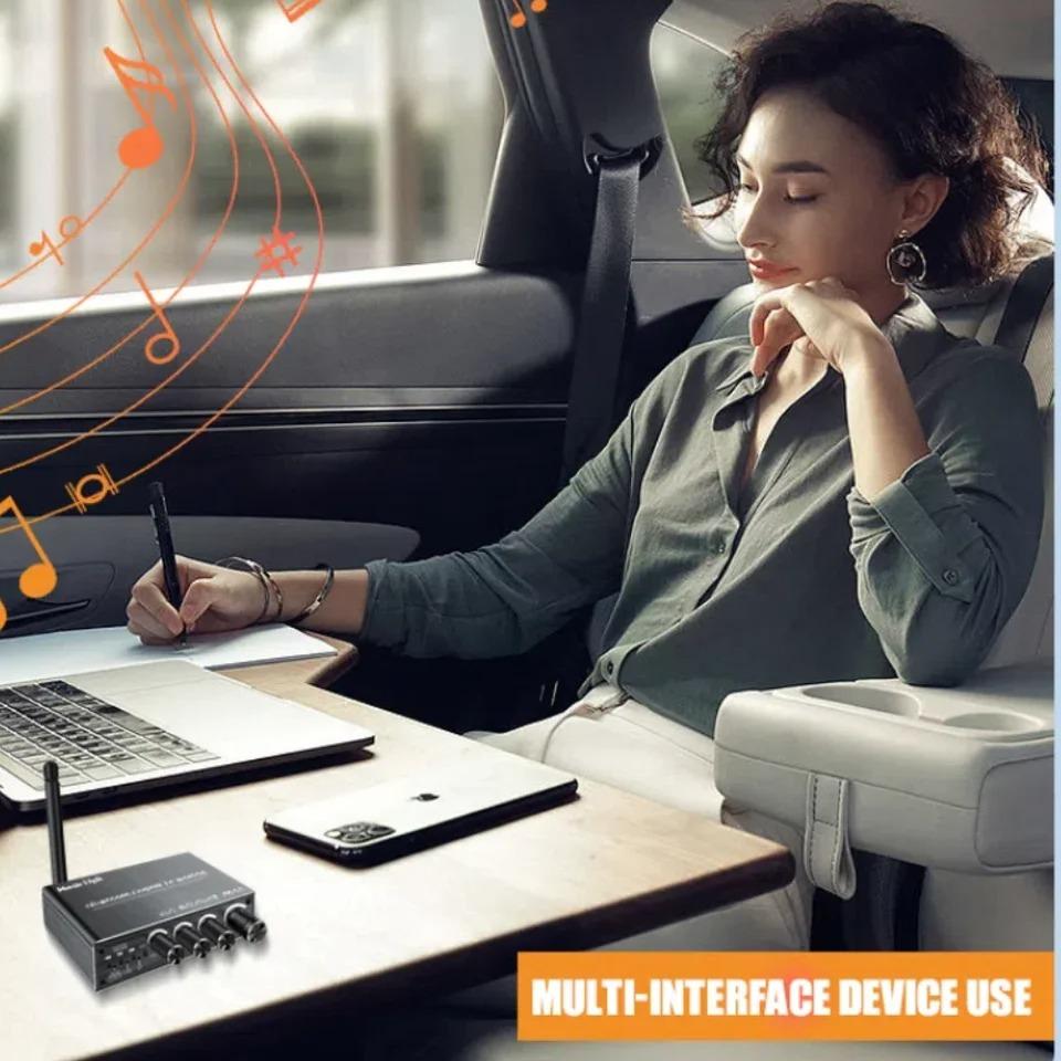 Bluetooth 5.4 Audio Receiver 3D Stereo Coaxial DAC Converter USB U-Disk Play 6.5mm Mic Karaoke Wirelss Adapter For Car Speaker