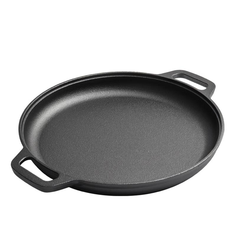 ZISIZ 30cm Gusseisen Flache Grillpfanne