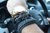 Mens Bracelet Sets – Metal & Leather (asst)