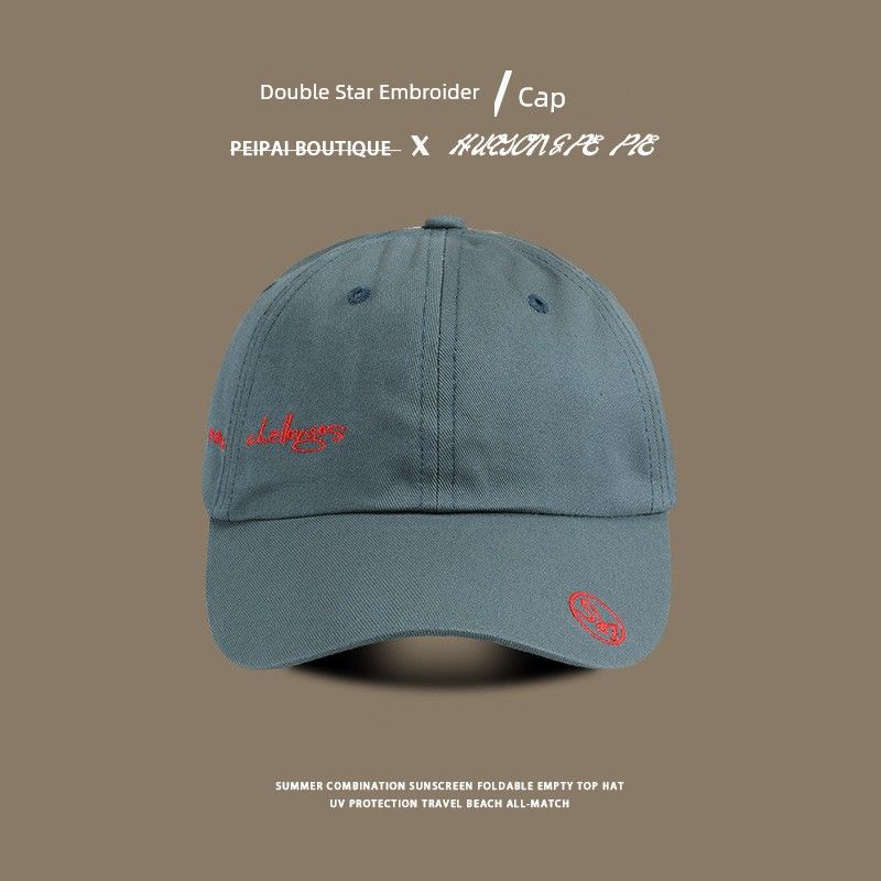 

Женская бейсболка в K-стиле, летняя универсальная шляпа с надписью, японская мода, защита от солнца, солнцезащитная шляпа, студенческая уличная кепка с козырьком C 134600.00G stars don Embroider cap SA M(56-58cm)