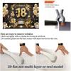 2D Luxury Gold Frame 18th Happy Birthday Photography Backdrop Banner