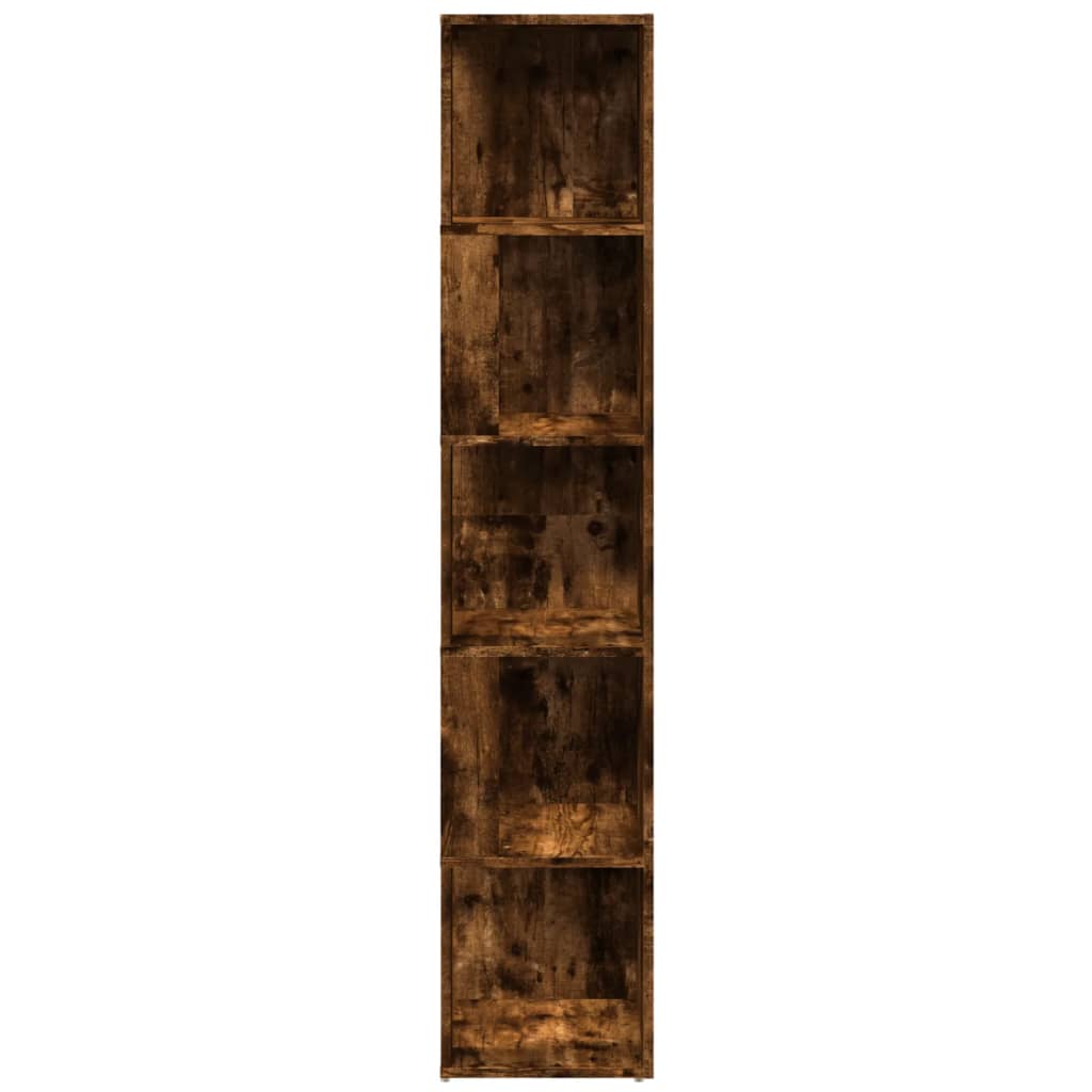 Corner Shelf Smoked Oak 33 x 33 x 164.5 cm Wood Based Material