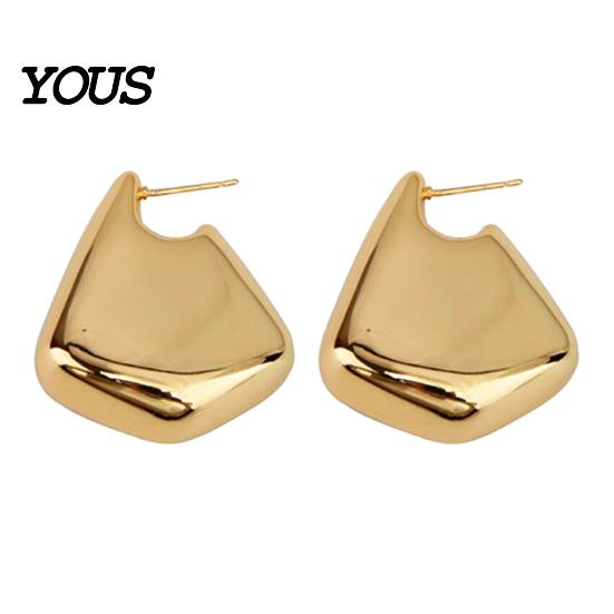 Durable Earrings 1 Pair Chunky for Women, Polished Comfortable Geometric Dangle Earrings, Large Statement Jewelry