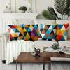 Colored Triangular Patchwork Double-sided Printed Pillow Cover Short Plush Suitable Living Rooms Bedrooms Throw Cushion Cover