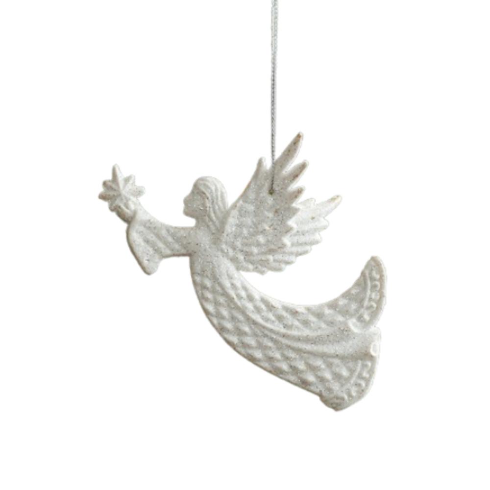 Snowflake Bowknot Christmas Angel Wings Pendant  Festive Holiday Decorations