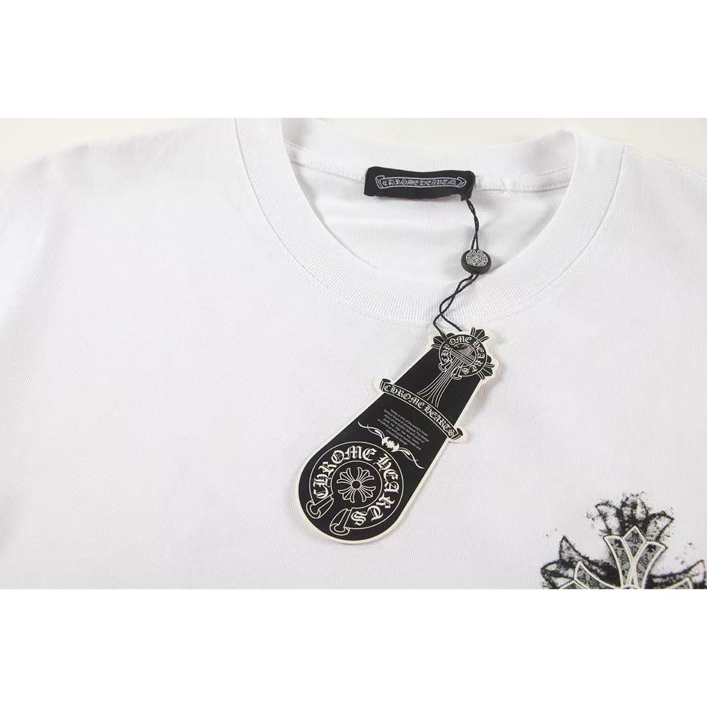W389 CHROME HEARTS 2026 Summer New High Quality Cotton Round Neck Loose Large Size T-shirt Couple T-shirt