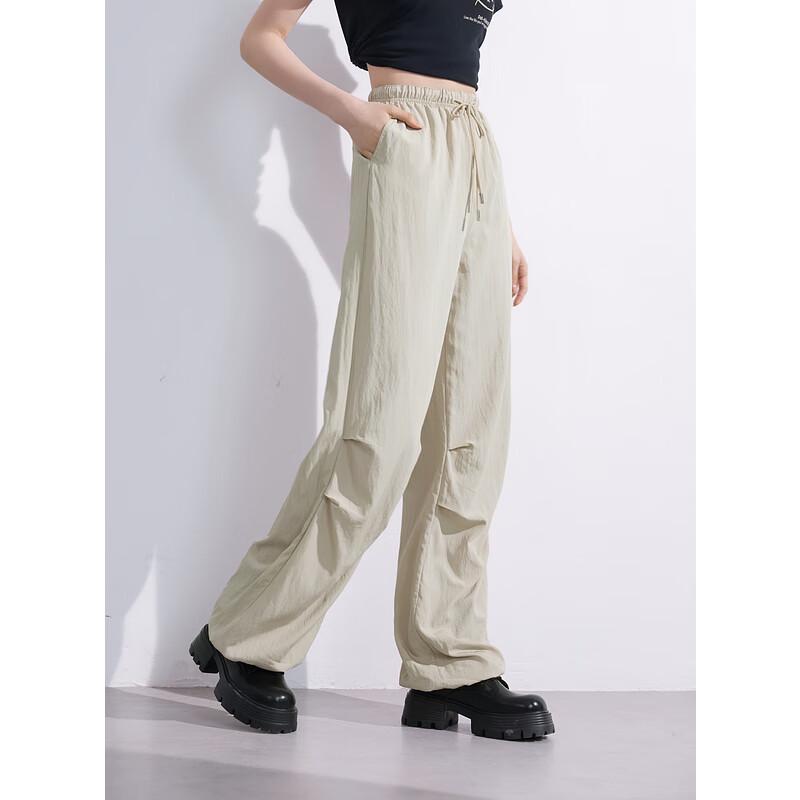

Sancai 2025 Summer High-Waist Cargo Parachute Pants