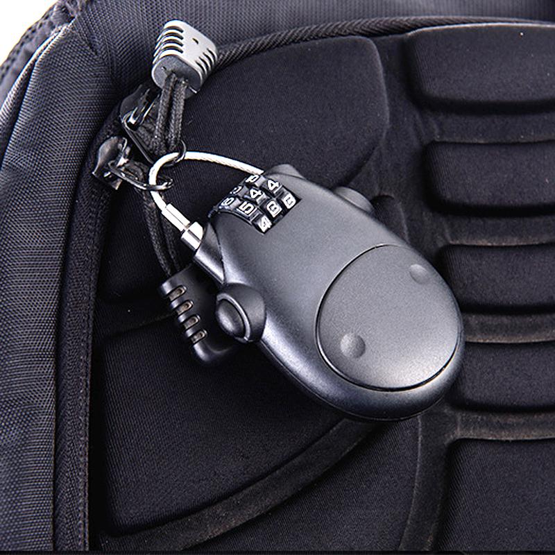 Cartoon Travel Luggage Lock Telescopic Wire Rope Padlock Multiple Uses Locker 3 Digit Password Lock Bike Motorbike Helmet Locks