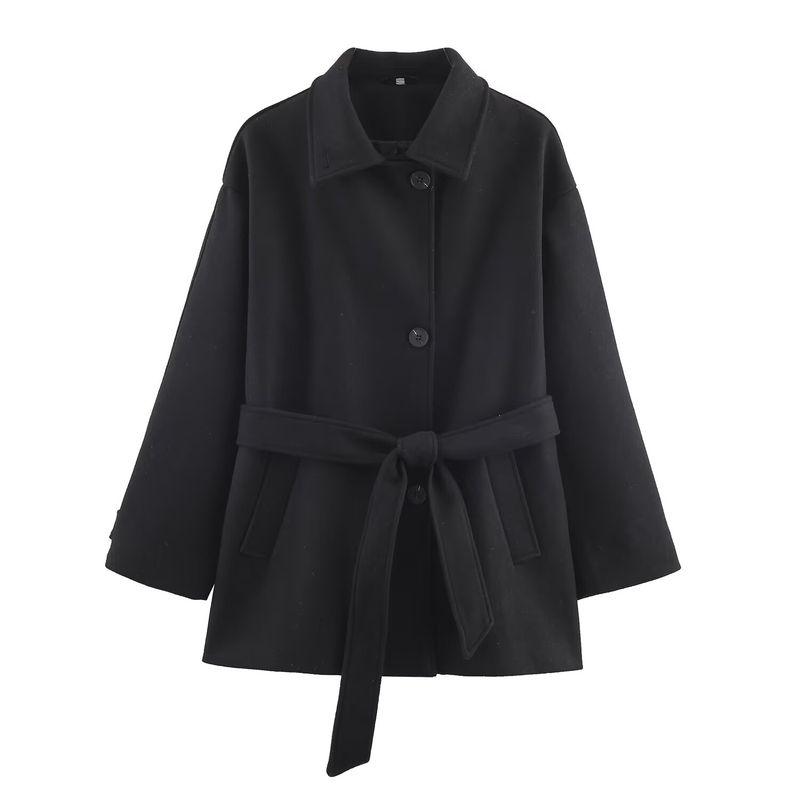 Za Export New Arrival Women's Clothing ZR Fashion Style Fashionable All-Match Double-Layer Neckline Soft Coat Outwear 8073281