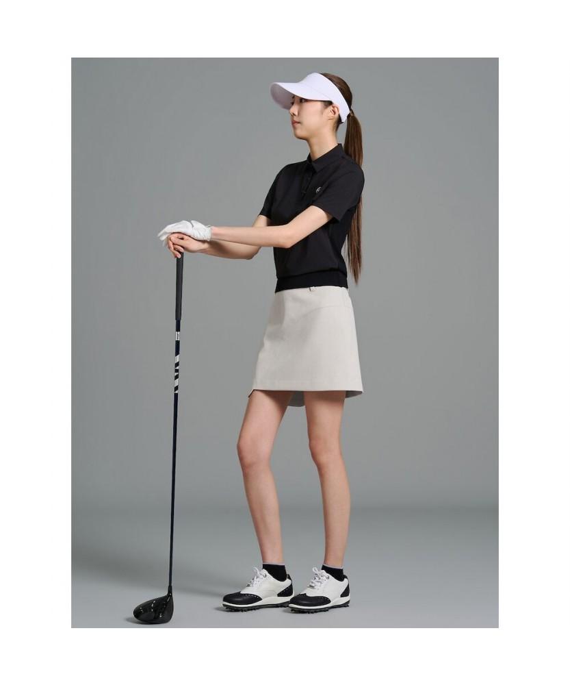 BEANPOLE GOLF [B_Under] Women'S Woven Mix Short Sleeve Pullover - Black
