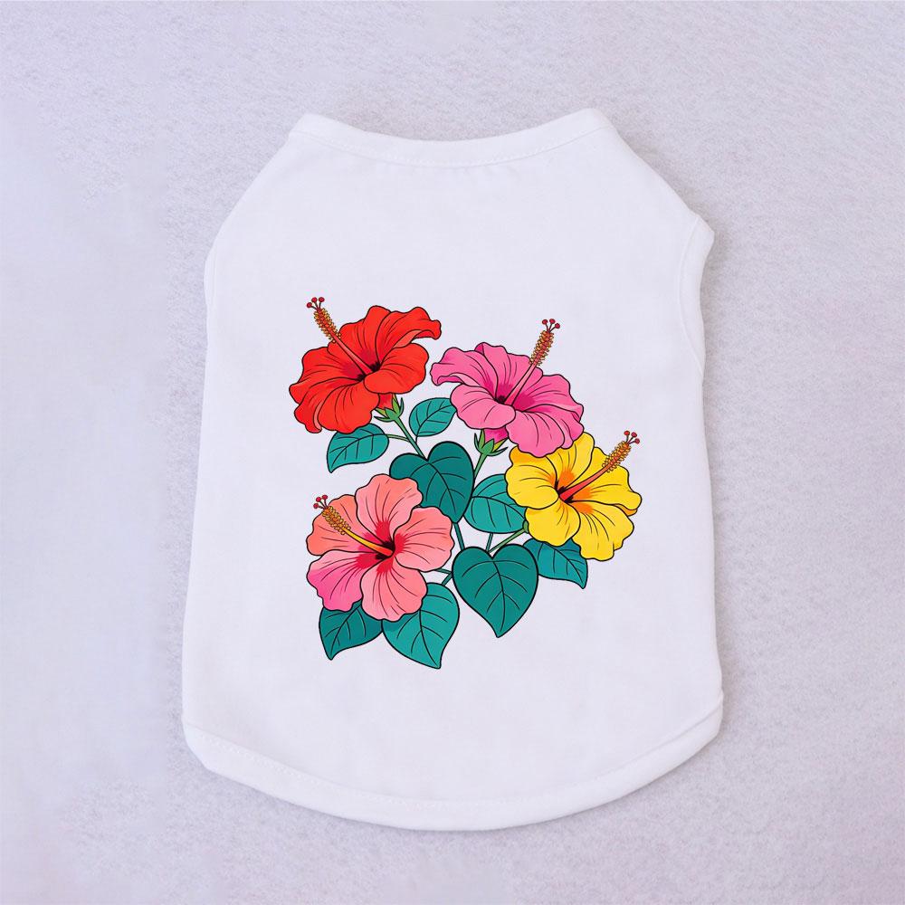 Cat Aummer Vest Hibiscus Pattern Comfortable Material Cats & Dogs Parties Clothes Suitable For Persian ,Siamese cats