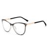 Blue Light Blocking Cat Eye Nearsighted Eyeglasses Spring Hinges Unisex Oval Prescription Spectacle 0 -0.5 -1.0 -2.0 To -6.0