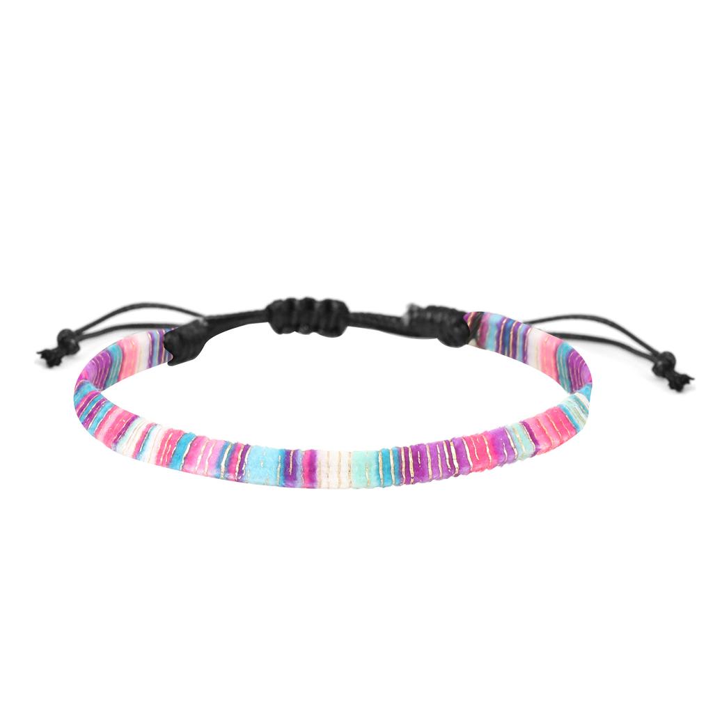 Set di Braccialetti da Spiaggia per Uomo e Donna, Braccialetti da Uomo Surfer, Braccialetti Estivi Boho Intrecciati con Cordino Regolabile, Cavigliere