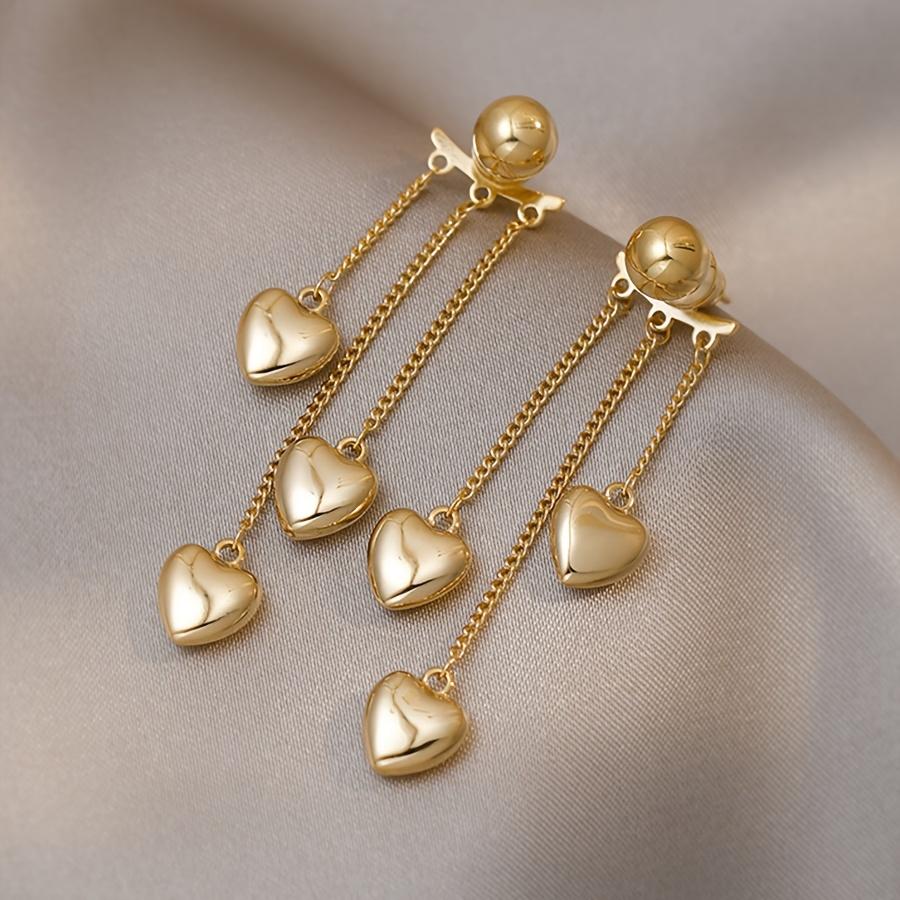 1Pair Sweet Elegant Love Tassel Earrings Ladies Holiday Birthday Dating Prom Party Vacation Shopping Daily Commuter Accessories