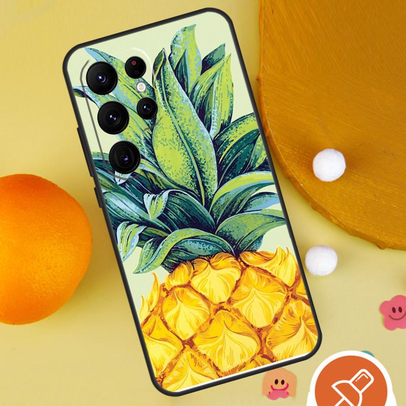 Tropical Pineapple Case For Samsung Galaxy S25 Ultra S24 S23 S22 S21 Ultra S9 S10 S20 Plus S24 FE Funda Cover
