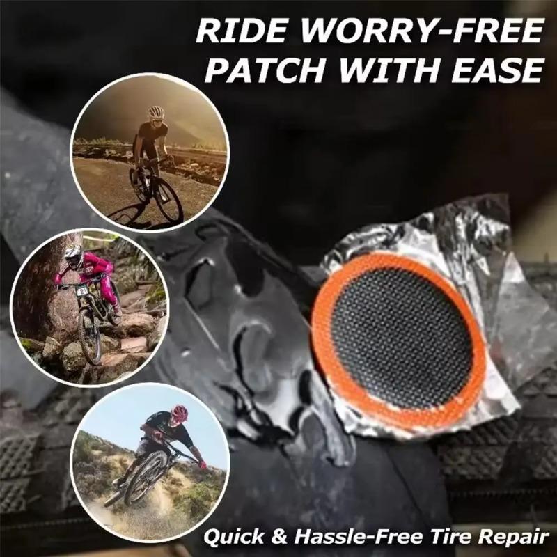 Universal Bike Tire Repair Kit Cycling Flat Tire Repair Rubber Patch Glue Lever Cycling No Glue Bicycle Inner Tube Puncture Tool