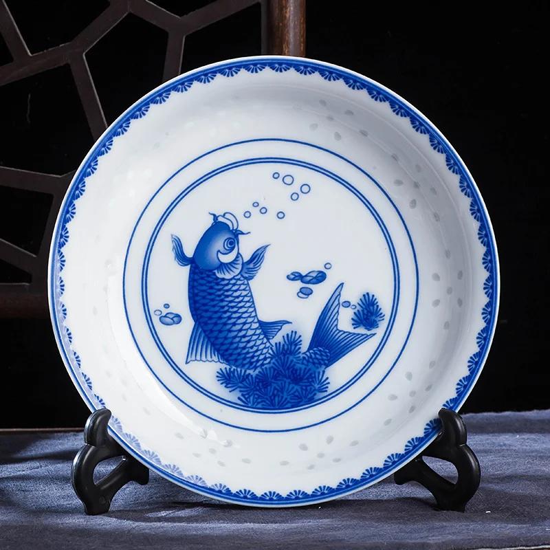 Chinese 8inch Blue And White Porcelain