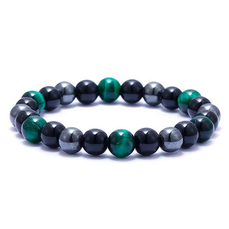 JYL TS Bracelet Men's Beaded  Braided Elastic Boosts Stability & Fortune