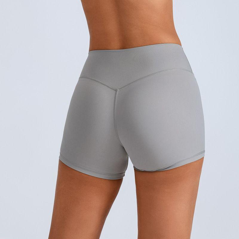 

With Chest Pad Foreign Trade New Europe and America Yoga Clothes Beauty Back Cross Sling Bra High Waist Peach Quick-Drying Sports Fitness Pants Soot shorts L