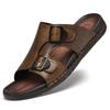 Fashion High Quality Men Flats Summer Mens Sandals Fashion Sneakers Outdoor Non-slip Male Beach Slippers Handmade Real Leather Men Shoes
