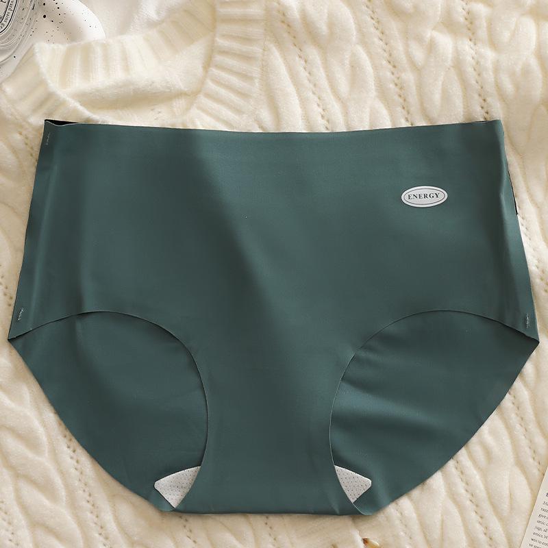 Women s Ice Silk Seamless Underwear – 3D Anti-Pinch, Breathable, Antibacterial Briefs with Extended Gusset and No-Roll Edges. L