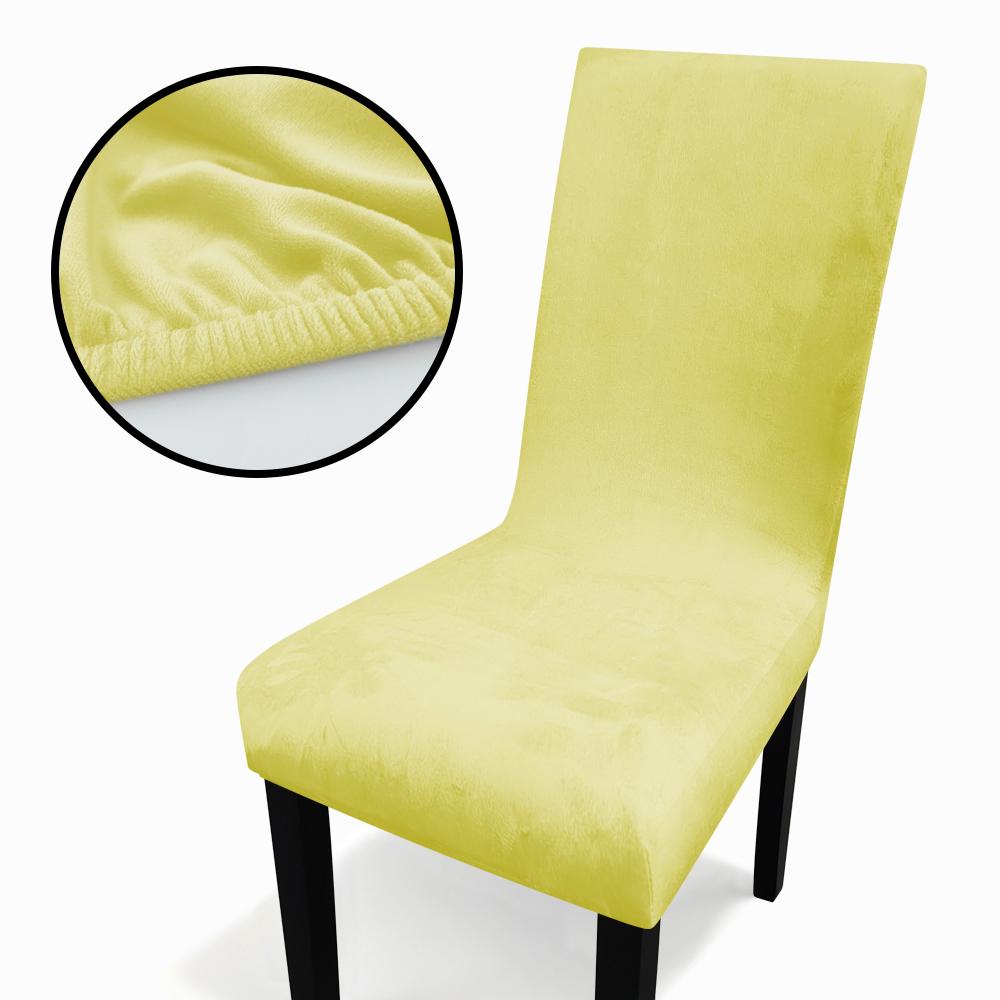 Velvet Home Dining Seat Protector Premium Velvet Chair Cover Thickened Solid Color Stretchable Full Coverage Chair Covers 2026