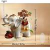 Golden Elephant Tabletop Ornamen Sign -Cartoon Style, Symbol of Auspiciousness and Wealth, Elephant Decorataion, Home Tabletop Decorations, Nurseries
