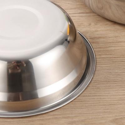 Neue Reisschüssel in Lebensmittelqualität Langlebig Vielseitig Suppenschale Edelstahl Rund Salatmixer Schüssel Küchenkochwerkzeuge