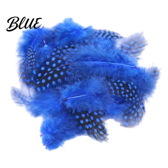 Feather Decorations for Colors 4.5-10cm Natural Chicken Guineahen Feathers Crafts 50Pcs Tail Bright Colored DIY